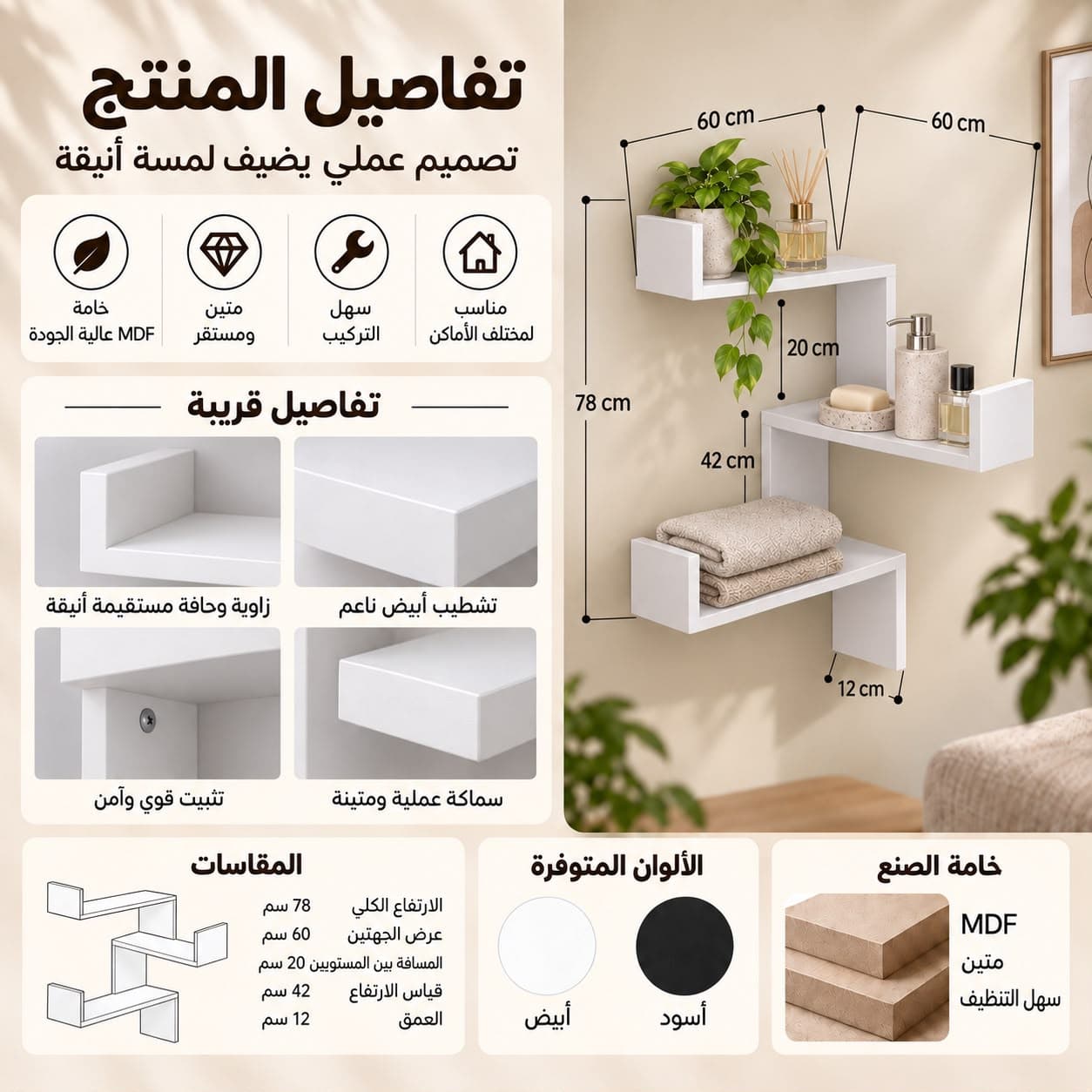 ارفف زاوية ثلاثي